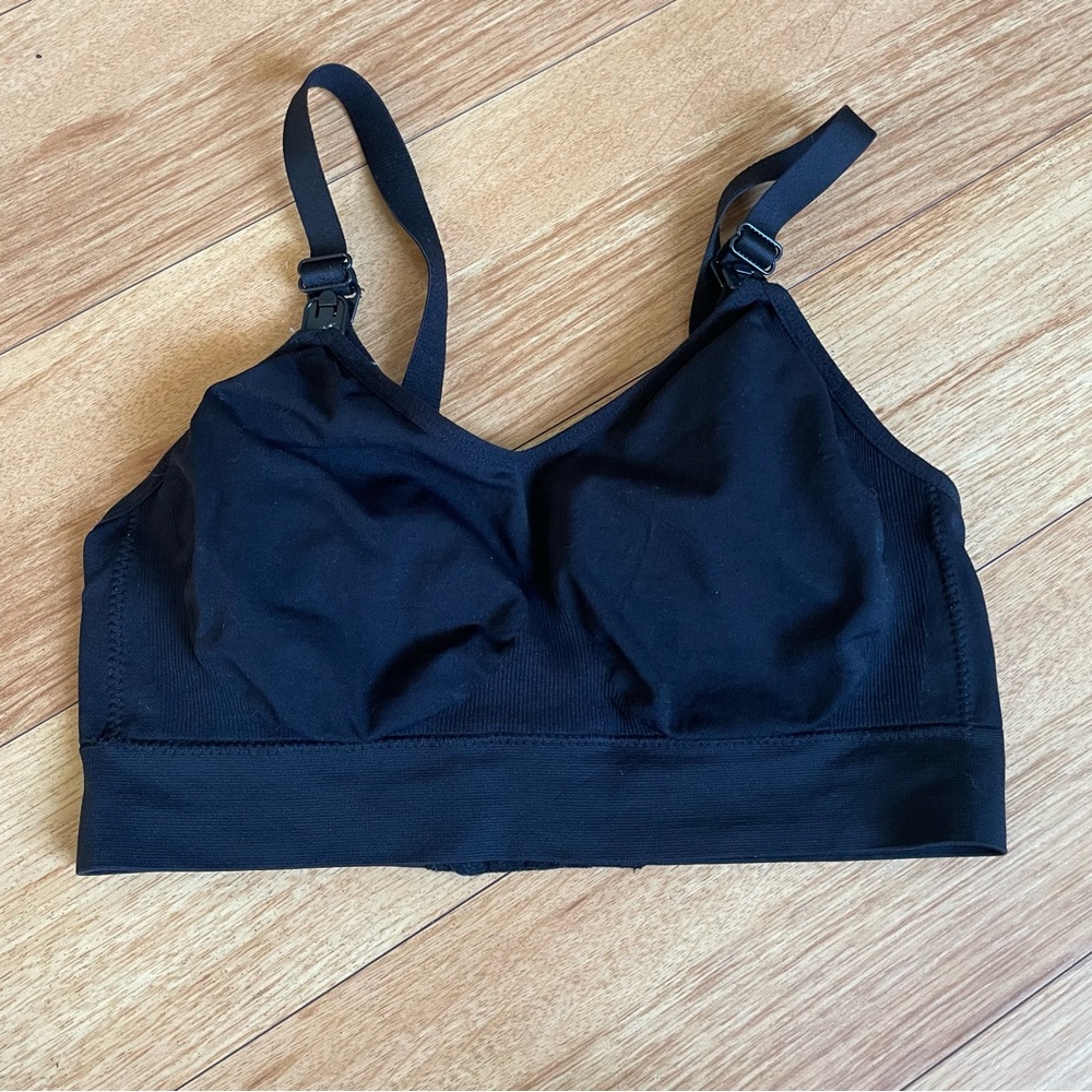 Isabel Maternity Nursing Bra Womens Small Hands-Free Pumping Maternity Black